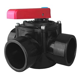 well2wellness® PVC 3-Way Cylinder Valve Turntable Valve 50 mm