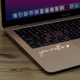 2 x You Matter Rearview Mirror Decal Water Bottle Stickers Affirmation Reminder Sticker Laptop Bumper Sticker Tumbler Vinyl Sticker Car Mirror Decal New Car Decor(You Matter, White)