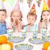 80 PCS Lemon Party Supplies,Disposable Blue Tiles Lemon Party Kit,Fruit