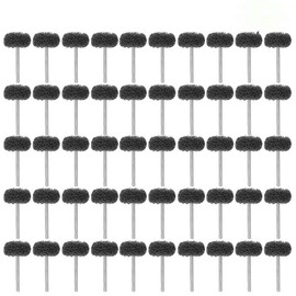 Rocaris 1" Black 300 Grit Abrasive Buffing Polishing Wheels Burr For Rotary Tools-1/8"(3mm) Shank 50 Pack