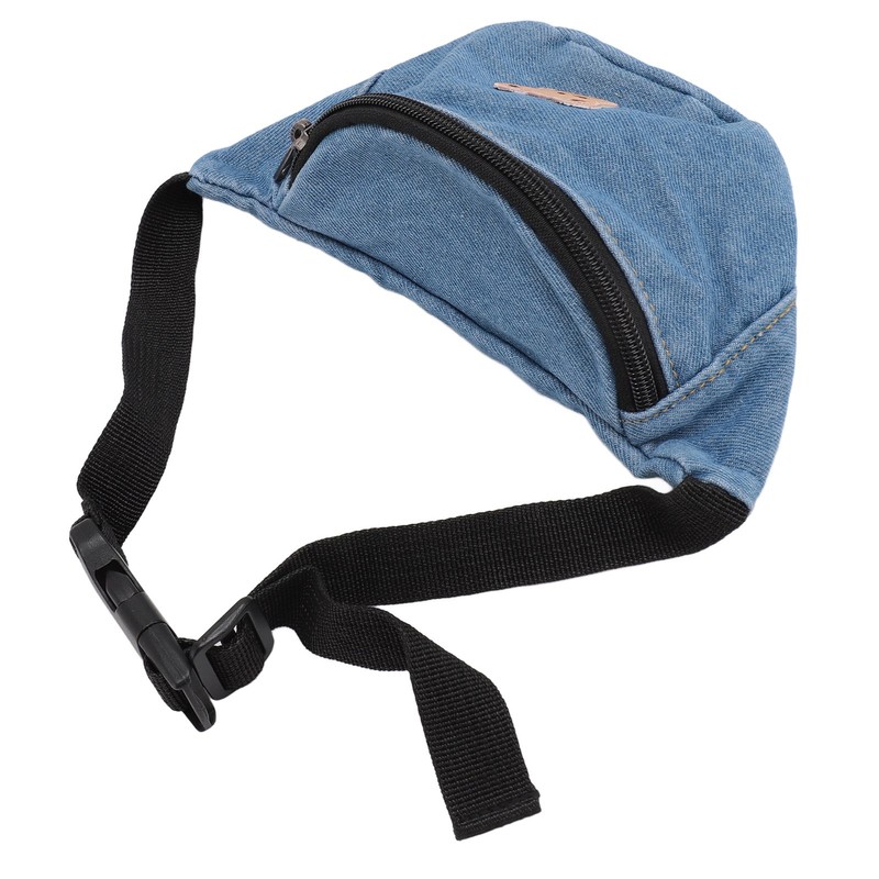 Kids Cool Waist Bag Bear Pattern Adjustable Button Small Canvas