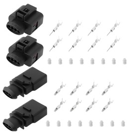 SG Store 2Sets 4Pin Sensor Plug Male Female Connector 1K0973804 1J0973704 Compatible with VW