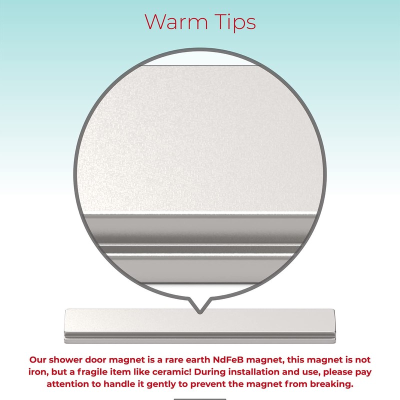 Shuisen Shower Door Magnet, 2-1/2" Glass Door Magnet Replacement for