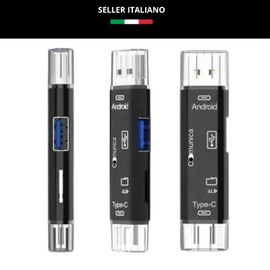 SD USB 2.0 Card Reader with Otg Function for Micro SD and SD Cards, Compatible with Windows/Android