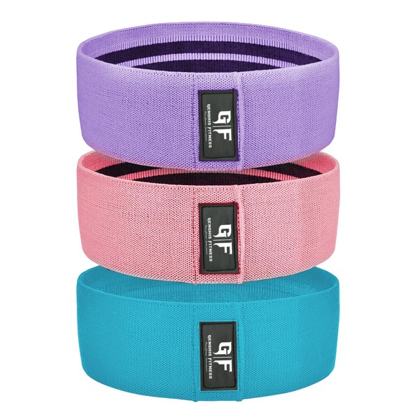 Hip Bands - Enhance Your Lower Body Workouts with Premium Resistance Bands - Booty Bands - Hip Circle Bands (Set (Low- Medium- Heavy), Aqua- Pink- Purple)
