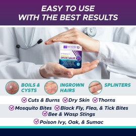 Pergenics Drawing Salve Ointment with Natural Lavender Herbal Extract for ingrown Hair, Boil & Cyst, Splinter Remover, Bug and Spider Bites, bee Sting, Mosquito bite Itch, Poison Ivy, 2 oz (1 Pack)