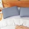 Horbaunal 2 Pack Microfiber Pillow Cases Silver Grey Travel Elastic