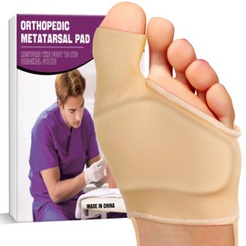 Orthopedic Metatarsal Pad,Breathable Ball of Foot Cushion with Anti-Slip Heel Grip,4 Sizes,Extra Thick Gel Pads & Adjustable Straps for Metatarsalgia relief.