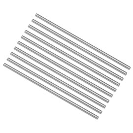 sourcing map 10pcs Round Steel Metal Rods, 3mm x 100mm High Speed Steel (HSS) Lathe Bar Stock Tool, for Shaft Gear Drill Lathes Boring Machine Turning Miniature DIY Craft, 10pcs