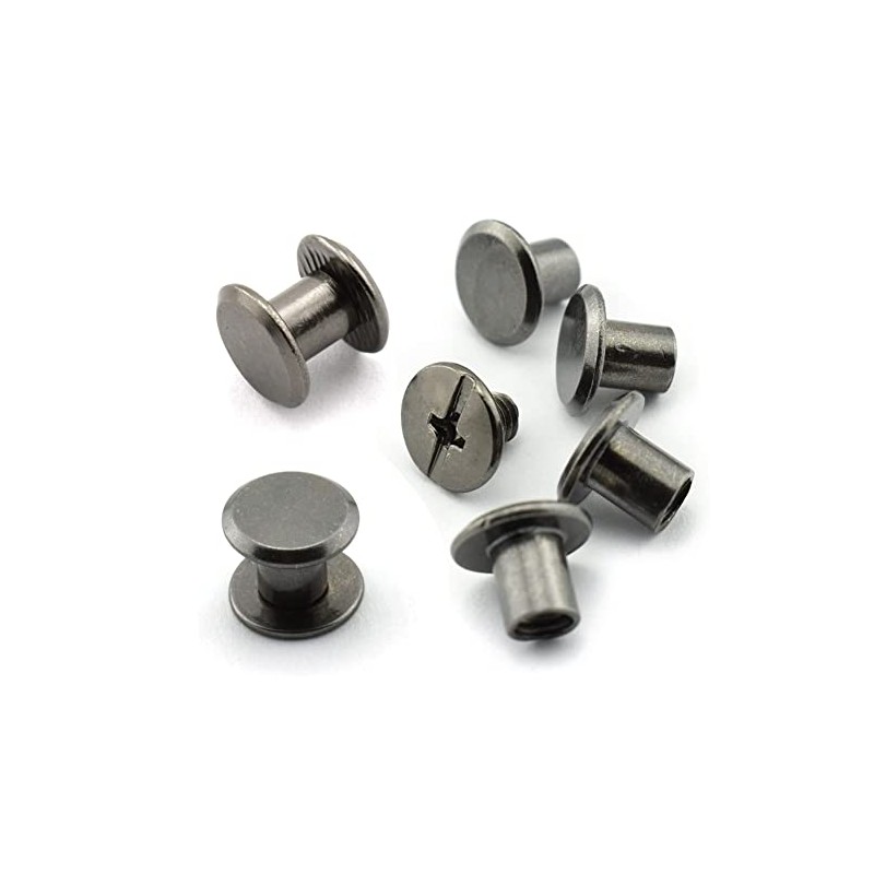 YXQ 50pcs Chicago Screw 5x6mm Slotted Binding Screws for Rivet