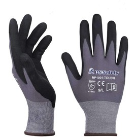DS Safety NP1001 Nitrile Work Gloves,Spandex Liner Nitrile Coated, 3 Pairs(XL)