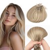 Micro Beads Hair Extensions Human Hair 24 Inch Blalayage Blonde with Golden Blonde Micro Ring Hair Extension Microlink Hair Extensions 1g/s 50g
