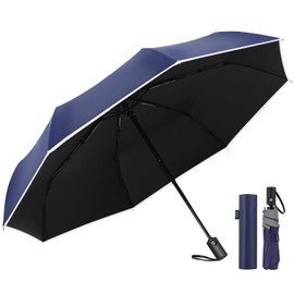 HINOKAZE Folding Umbrella, One-Touch, Automatic Open/Close, Men's, 9.1 oz (260 g), Ultra Lightweight, 8 Ribs, For Rain or Shine, Automatic Opening/Closing, Folding Umbrella, Unisex, Easy to Carry,