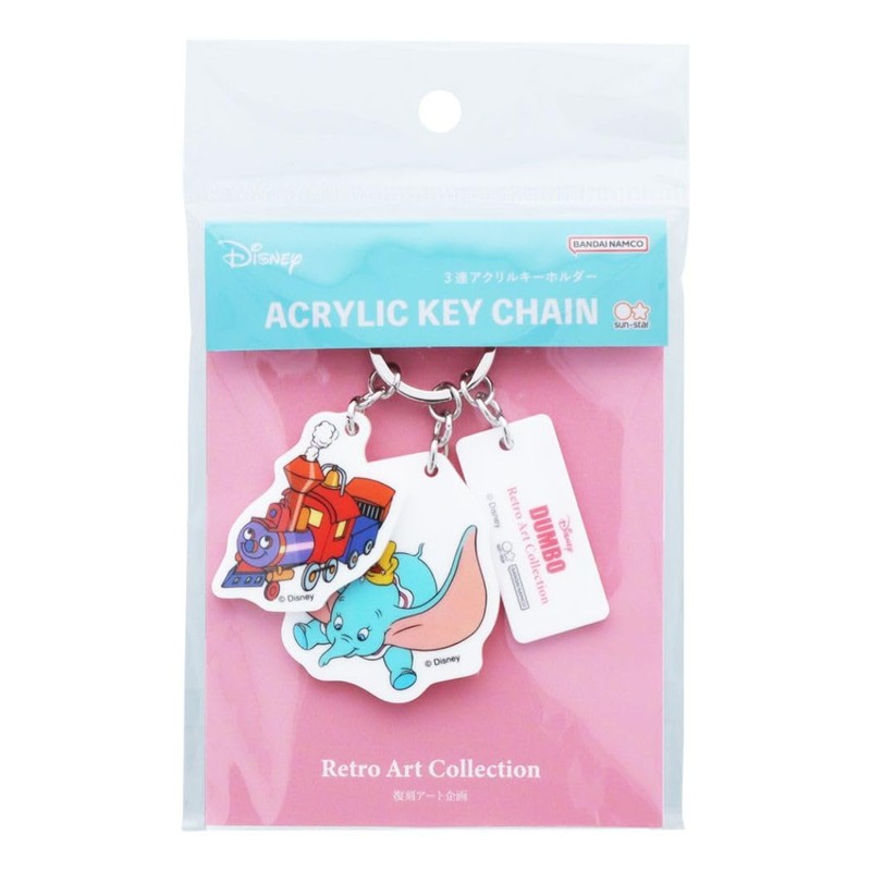 Sunstar Stationery Dumbo 1990/Dumbo S8346461 3 Row Acrylic Key Chain,