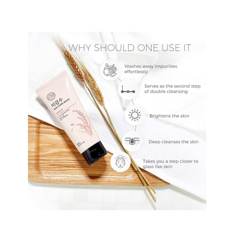 THE FACE SHOP Rice Water Bright Foaming Cleanser with Rice