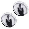 2 Pcs Classic Clear Flip Replacement Lids Eco-Friendly Reusable Non-Slip