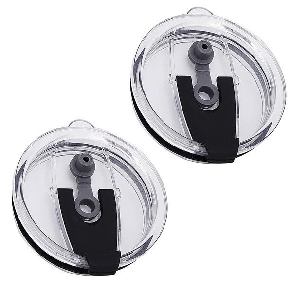 2 Pcs Classic Clear Flip Replacement Lids Eco-Friendly Reusable Non-Slip