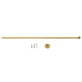 Kingston Brass CCS347 Vintage Shower Curtain Rod Support, 2-5/16'' (L) x 2-5/16'' (W) x 36-1/2'' (H), Brushed Brass