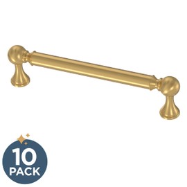 FRANKLIN BRASS Classic Farmhouse (10-Pack) Cabinet Handles 5-1/16" Hole Center | Modern Gold Kitchen Pulls, Hardware for Dressers, Drawers, Furniture P41930C-117-B