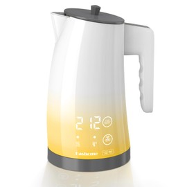Electric Kettle Temperature Control, 304 Stainless Steel Interior, BPA-Free, Double Wall 1.25L Hot Water Boiler, 1200W Tea Kettle with Auto Shut-Off & Boil Dry Protection, Cordless Base（KCK03A）