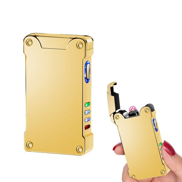 GADATOP Windproof Lighter, Dual Arc Electric Lighter Rechargeable USB Lighter