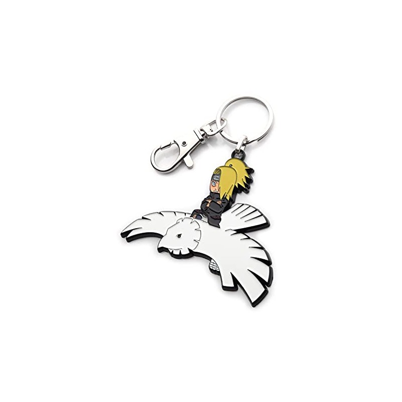 Naruto Shippuden Deidara On Clay Bird Enamel Pendant Keychain