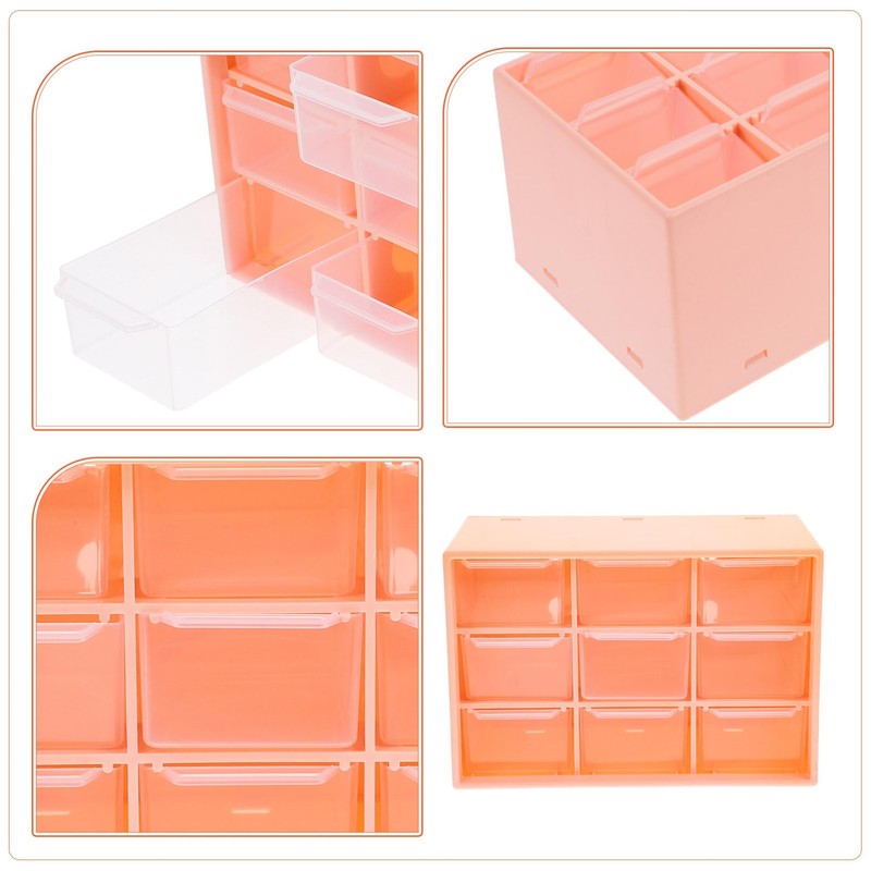 STOBOK 2pcs Desktop Drawer Organizer Box for Office Supplies Sundries