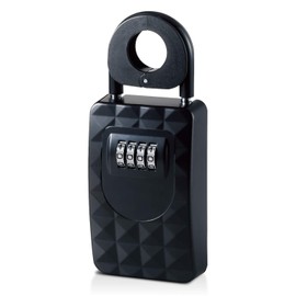 Elecom ESL-ECBOX01 Security Key Box, Key Storage Box, Dial Type (4 Digits), Anti-Theft, Black
