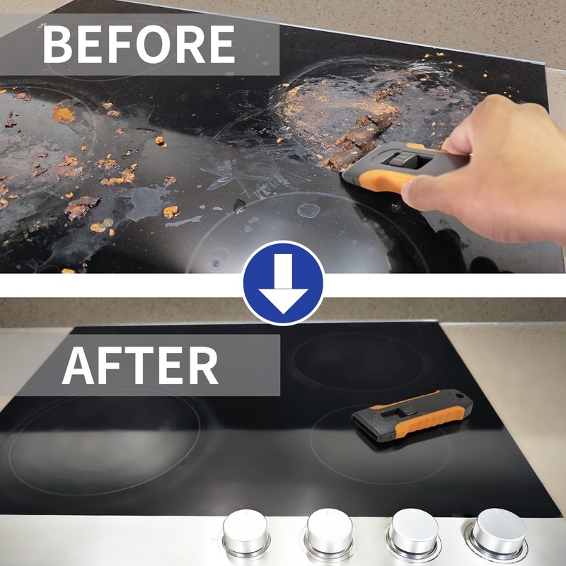 Razor Blade Scraper Tool with 15pcs Extra Blades, Cleaning Razor