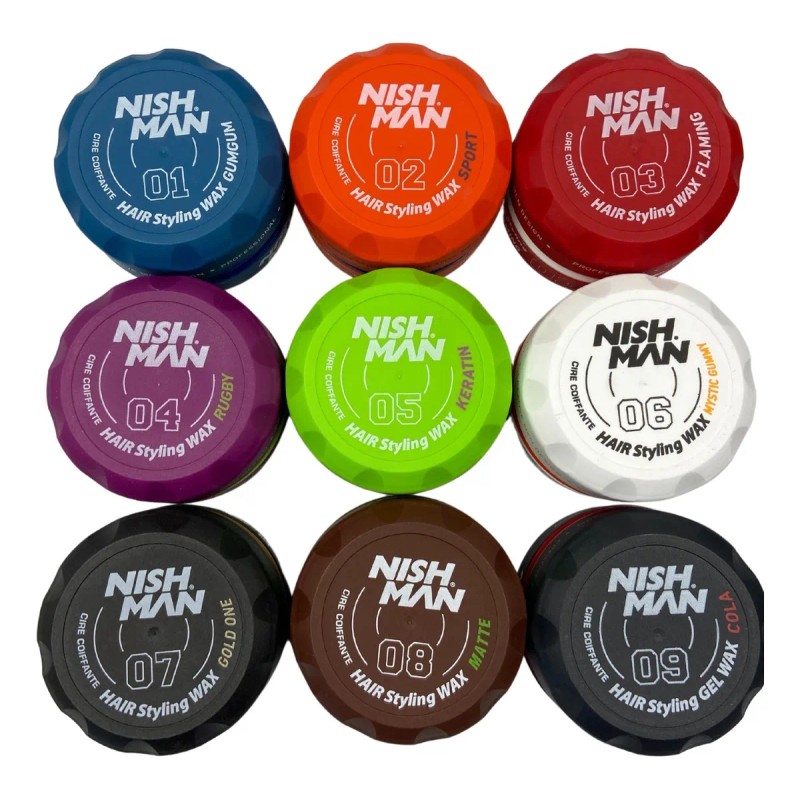 Cera Para Cabello Nishman. Fijacin, Brillo, Firmeza, Aroma.