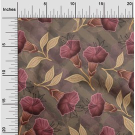 oneOone Cotton Poplin Twill Pink Fabric Dotted Floral Craft Projects Decor Fabric Printed by The Yard 56 Inch Wide