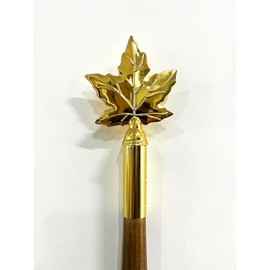FLAGWIN Gold Brass Canadian Maple Leaf, for 1-inch Diameter Flagpoles for Indoor Flagpole Finials or Parade Flagpole Finials