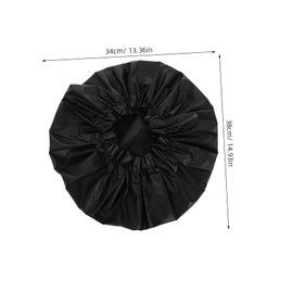 Outanaya Reusable Shower Cap for Women Black Peva Bath Cap for Curly Hair Large Thick Style Comfortable and Durable Hair Bonnet for and Beauty Routines