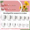 24Pcs French Press on Toenails Short Sequins Cat Eye False