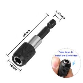 Magnetic Screwdriver Bits 2"- 6" Anti-Slip PH2 Screwdriver Bit Set Phillips Drill Bits with 2-3/8" Extension Socket Drill Bit Holder 1/4" Hex Shank