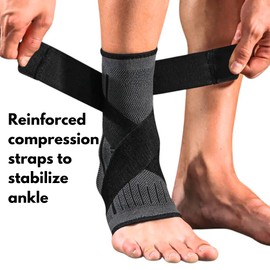 JLEO Ankle Support | Achilles Tendonitis Support | Foot Support Ankle Support for Women & Men | Plantar Fasciitis, Ankle Braces, Ankle Support for Ligament Damage, Tubigrip for Plantar Fasciitis Socks