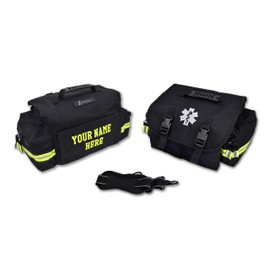 Lightning X Customizable Small Medic First Responder EMT Trauma Bag w/Embroidered Name Patch - Black