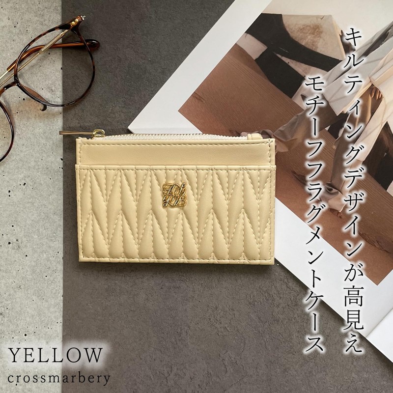 Crossmarbery Fragment Case Slim Wallet with Coin Pocket Quilted Lightweight