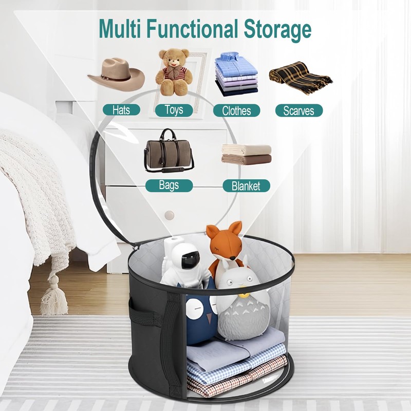 Clear Hat Storage Bag, Holds up to 7 Caps Cowboy