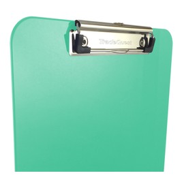 Trade Quest Plastic Clipboard Opaque Color Letter Size Low Profile Clip (Pack of 6) (Sea Green)