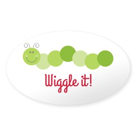 CafePress Wiggle It Sticker Oval Car Bumper Sticker(10-Pack)