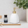 Ceramic Hand Soap Dispenser Liquid for Bathroom, Square Pyramid Lotion