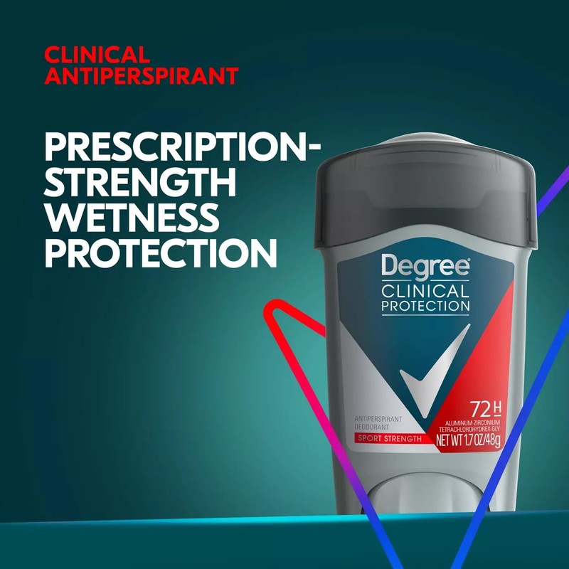 Degree Men Clinical Antiperspirant Deodorant, Sport Strength, 1.7 Ounce (Pack