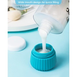 Mrsdry Travel Containers for Toiletries 4 Pack, TSA Approved Travel Size Toiletries, Travel Size Containers, With Clear Bag Leak Proof Silicone Jars, Travel Essentials Creams Jars Carrying Small Items