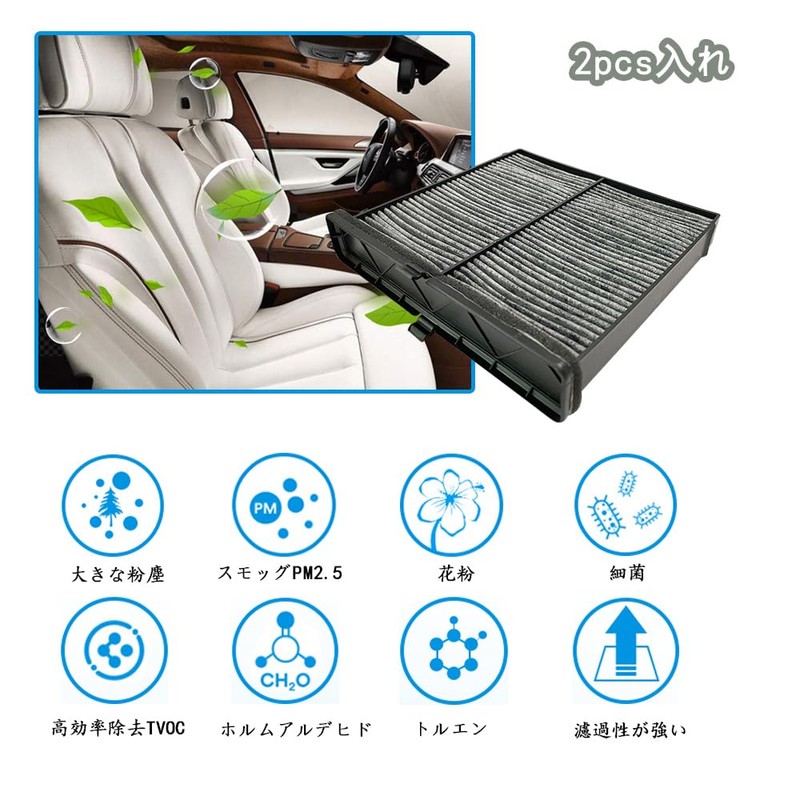 dualmax BDGF-61-J6X Car Air Conditioner Filter with Special 3-Layer Structure