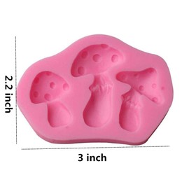 Resin 3D Mushroom Shaped Silicone Mold for DIY Desserts Crystal Jelly Shots Ice Cube, Handmade Ice Cream Gum Paste Cupcake