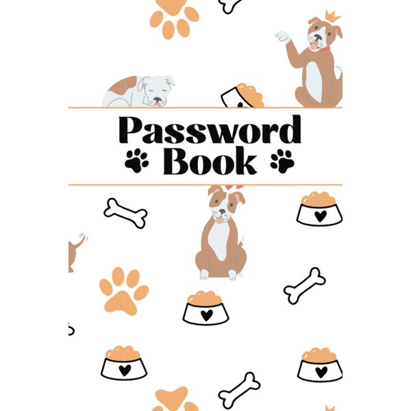 Password Book: Cute Pitbulls Password Book| Password Keeper Journal Notebook