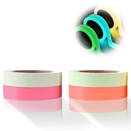 Glow in the Dark Tape, Fluorescent Tape, Luminous Tape, High Brightness, Luminous Tape, Long Illumination, Disaster Prevention, Decoration, DIY, Bicycle, Stairs, Indoor and Outdoor Use, Safe, Stickers