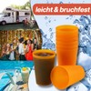 S&S-Shop 10 Plastic Drinking Cups 0.4 L Black Reusable Drinking