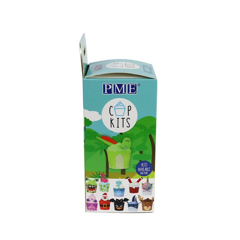 PME Cupcake Decorating Kit with Edible Toppers, Dinosaur